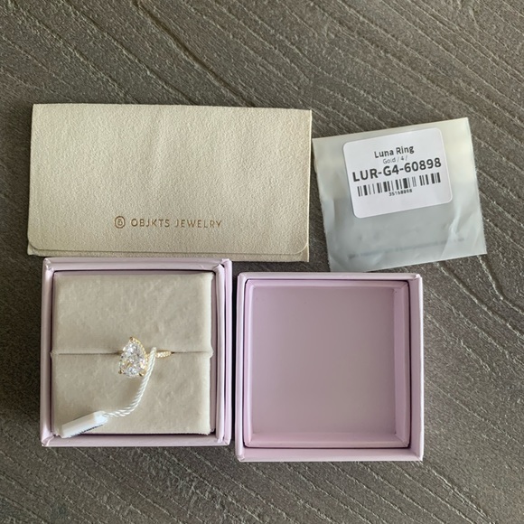 OBJKTS JEWELRY - Luna Ring, gold-plated sterling silver - Picture 1 of 3